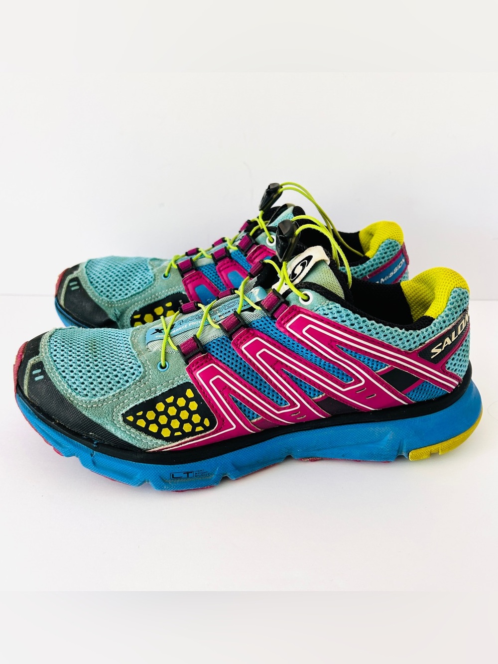 Salomon XR Mission Trail Running Shoes Turquoise Blue Gorpcore Trendy Size 7.5